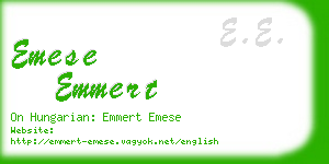 emese emmert business card